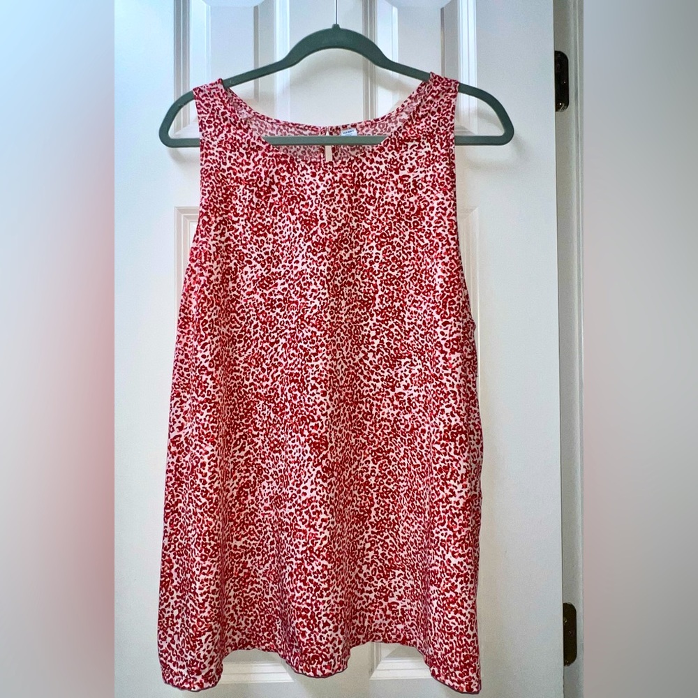 Old Navy Luxe Leopard-Print Sleeveless Tank Top XXL EUC